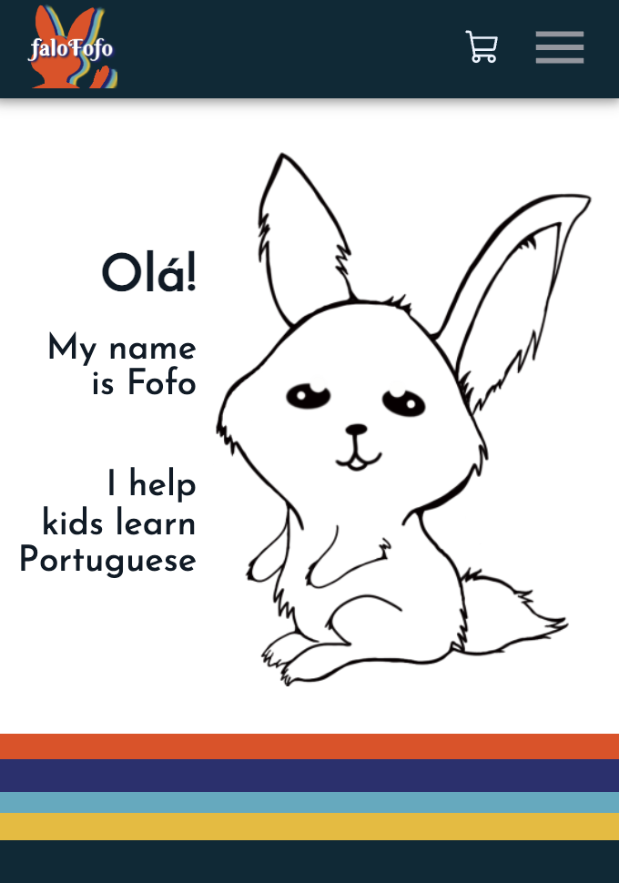 Language learning website with rabbit